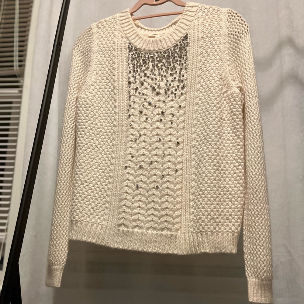 Rebecca Taylor Sweater with Sparkle Gems size M